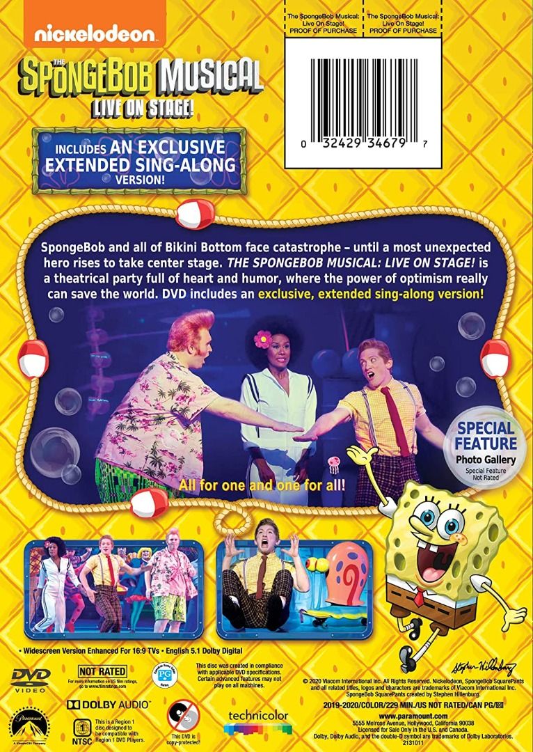SpongeBob Musical on DVD and Blu-Ray