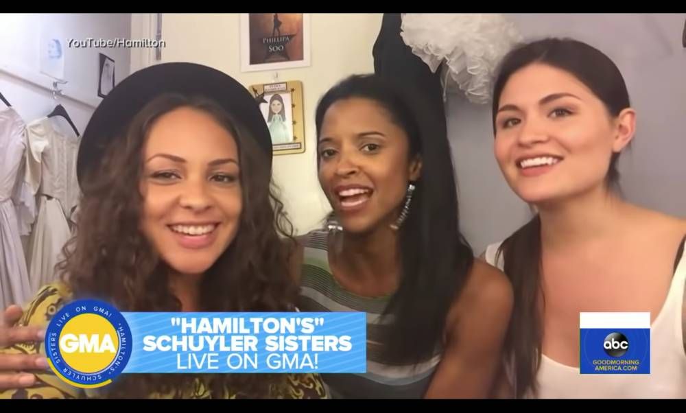 WATCH NOW: The Schuyler Sisters talk HAMILTON film ahead of Disney+ debut